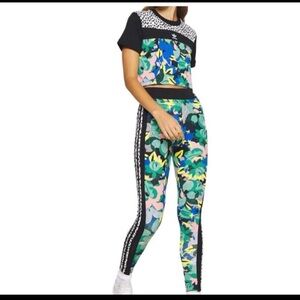 Adidas Originals X HER Studio London Floral Multicolor Athletic Set Size S/M